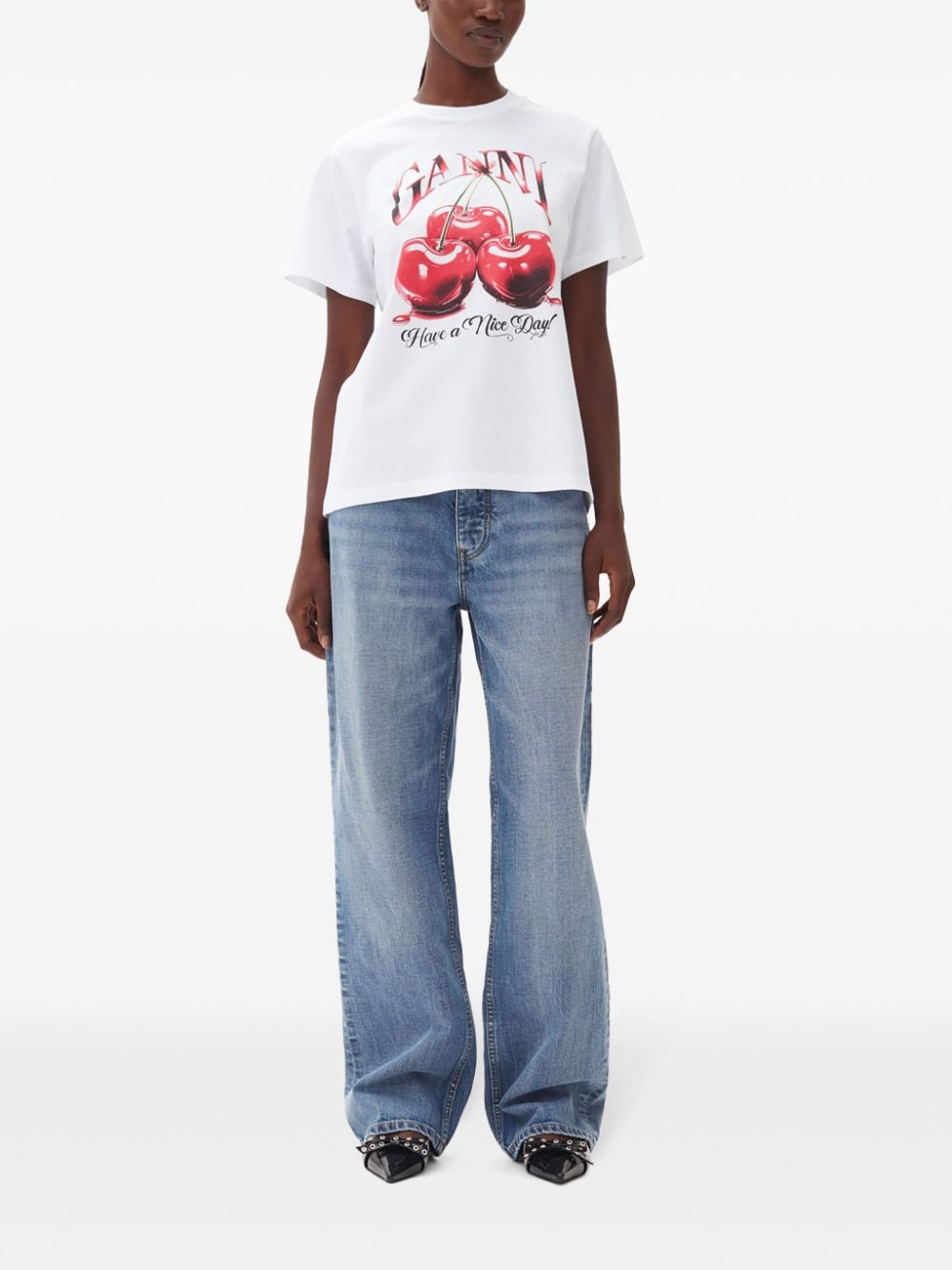 Ganni T-shirts and Polos - Light and natural | f4d6b6567376ee288dc94fa30aa8fd51508ef802