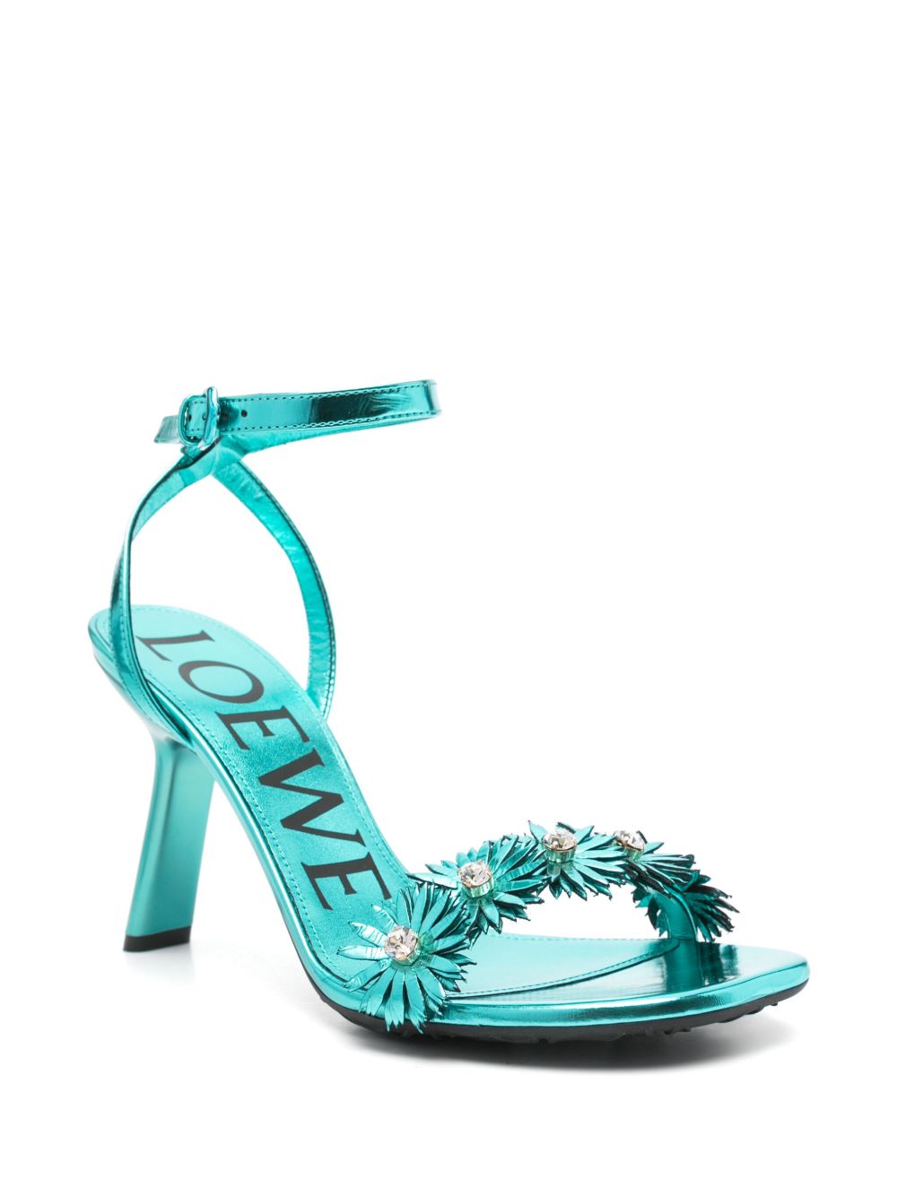 Loewe Paula'S Ibiza Sandals Blue And Green | Wanan Luxury