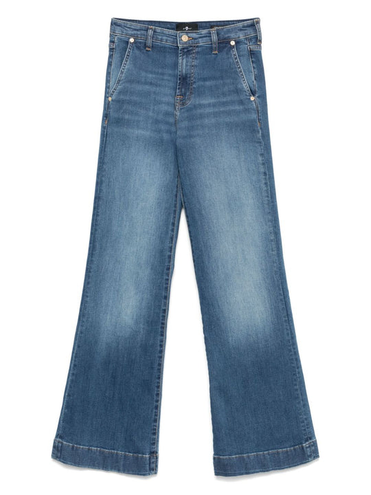 Wide-Leg Denim Jeans