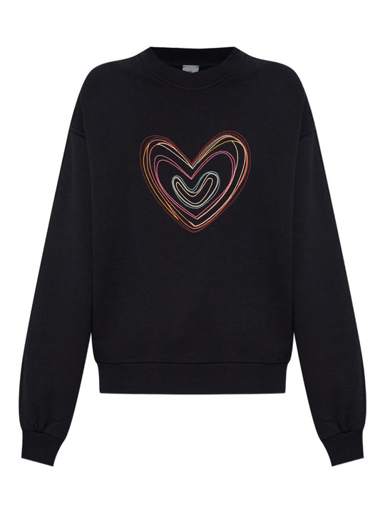 Swirl Heart Cotton Sweatshirt