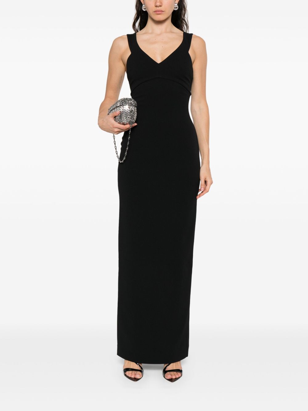 Solace London Women's Sleeveless V-Neck Maxi Dress in Black | Size: 10 Solace London Women's Sleeveless V-Neck Maxi Dress in Black | Size: 10