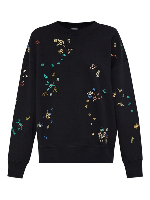 Sweat-shirt en coton brodé