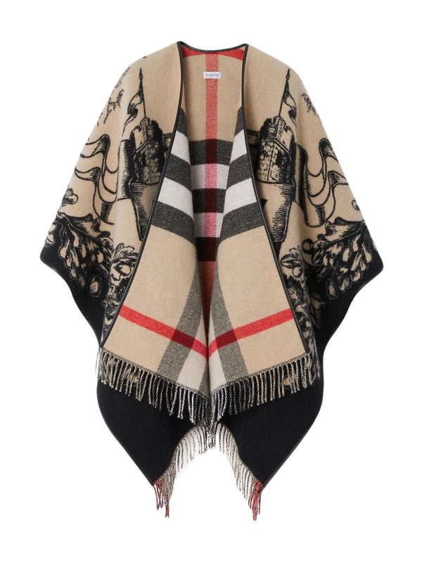 Wool Reversible Cape