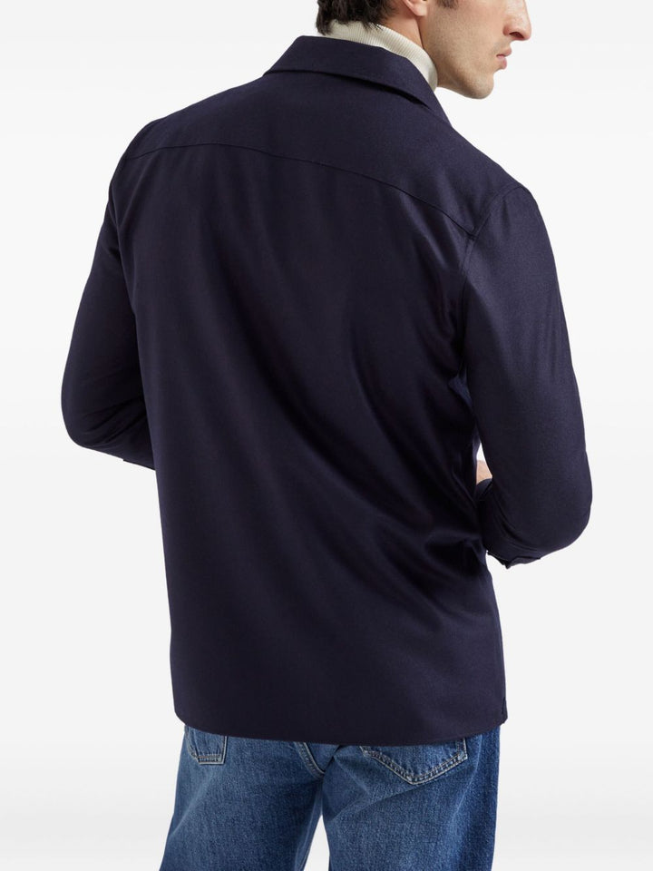 Brunello Cucinelli Shirts - Blue and green | c22c027ed3debf30034cd242d0c49c3cd31adf90