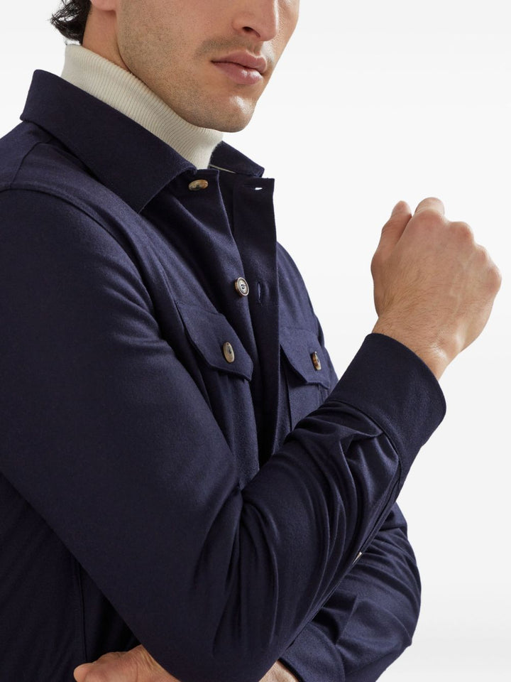 Brunello Cucinelli Shirts - Blue and green | f17cc01e0e368f097abeb9bf32f5098bb42031dc