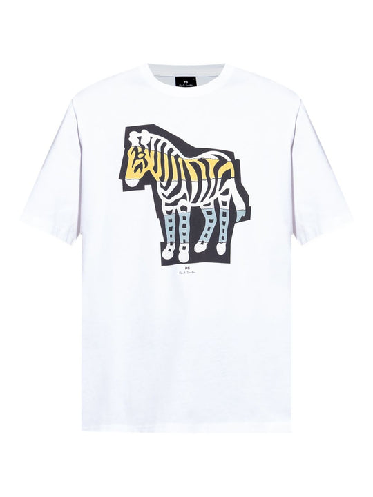 Zebra Print Cotton T-Shirt