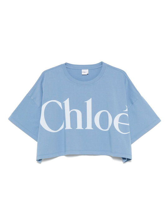 Logo Cotton Cropped T-Shirt