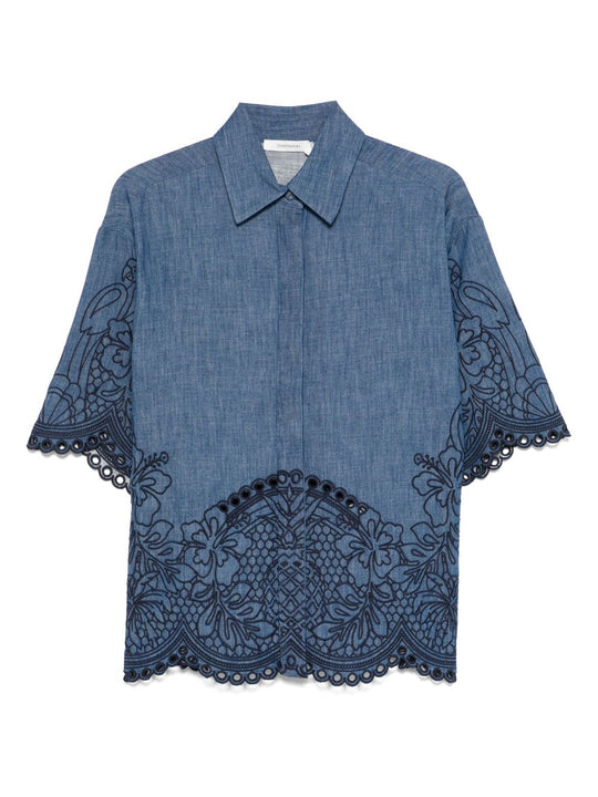 Coco Embroidered Denim Shirt
