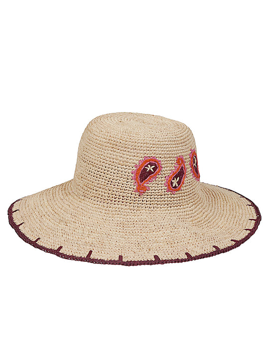 Paisley Straw Hat