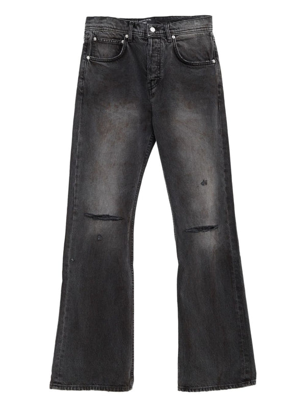 Flared Denim Cotton Jeans