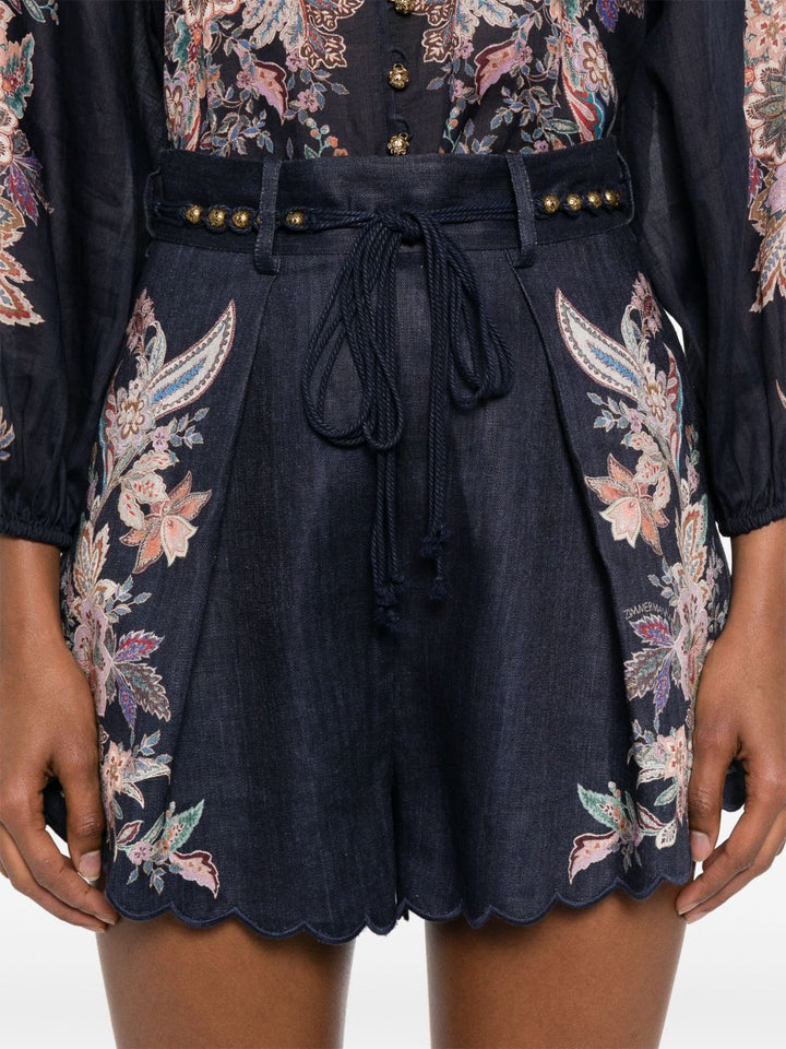 Zimmermann Shorts - Blue and green | fa51eae1c35147b24d5237b48fa2bbecc9846c02