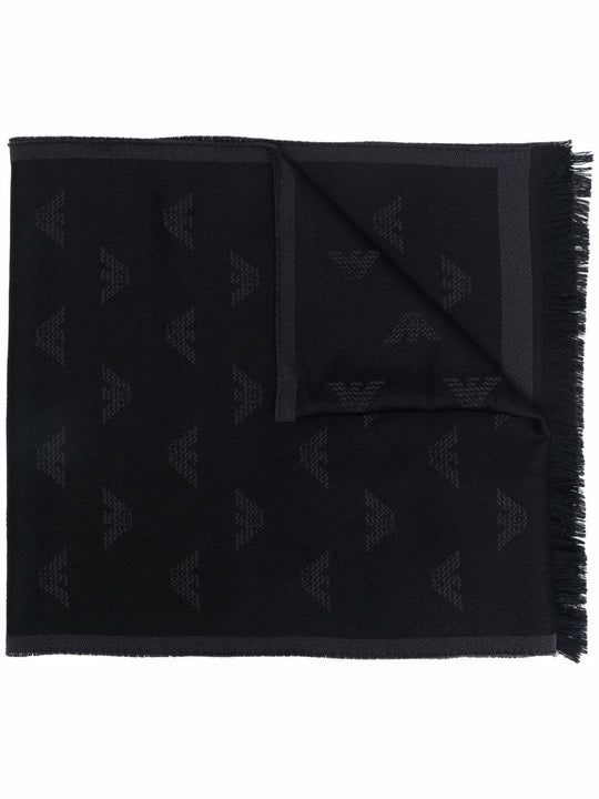 Allover Logo Wool Scarf