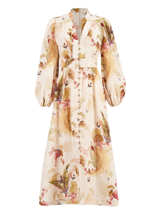 Ascension Printed Linen Dress