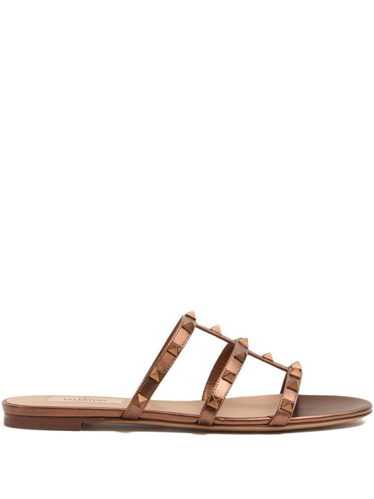 Rockstu Leather Flat Sandals