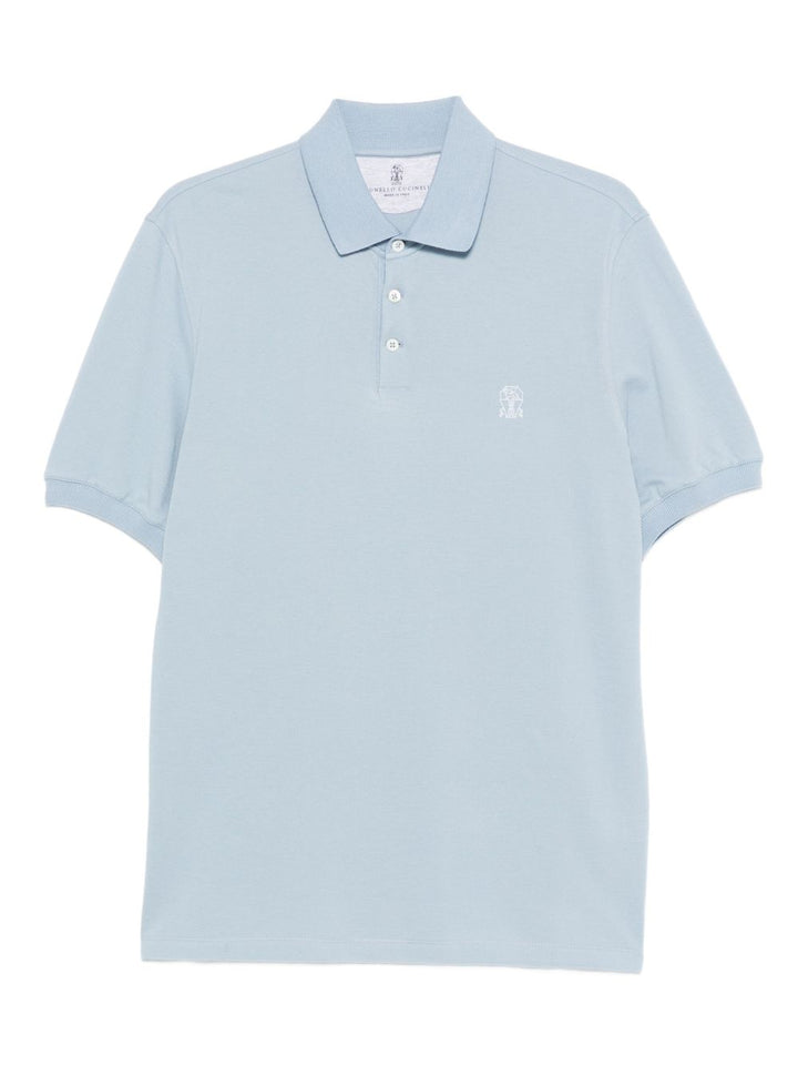 Brunello Cucinelli T-shirts and Polos - Blue and green | 50d663e74a91ad41ba458891b25f888a769fd9c4