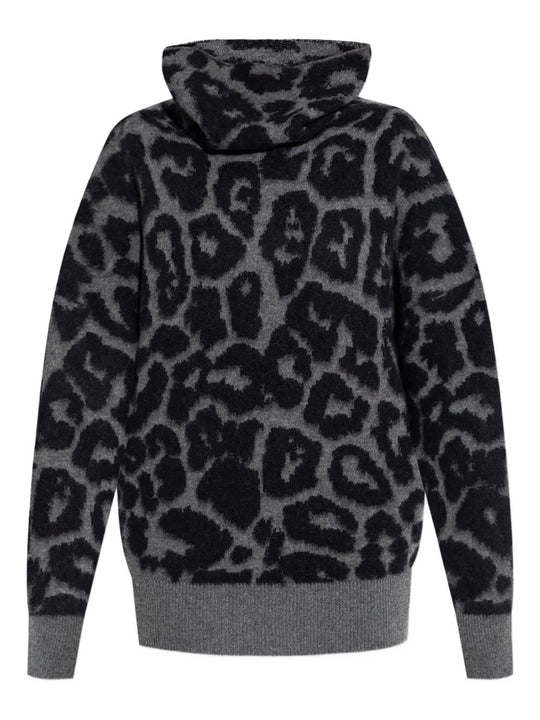Wool Leopard Print Jumper