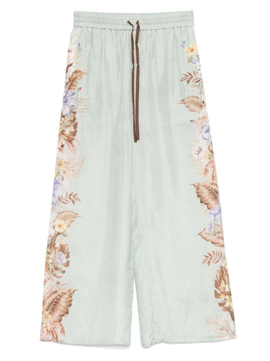 Coco Printed Silk Trousers