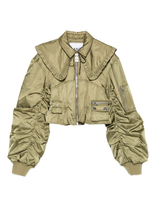 Nylon Short Bomber Jacket