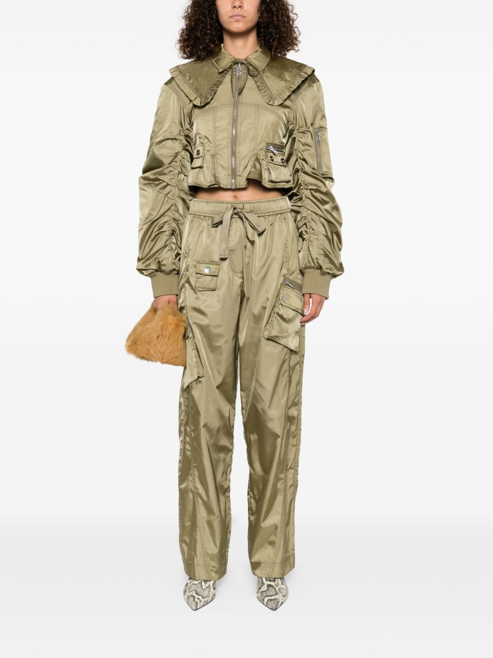 Ganni Trousers - Blue and green | 83bbefe095b02fe46539c64de66c7b747c7077b8