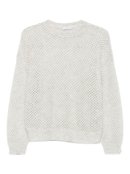 Wool Open-Knit Sweater