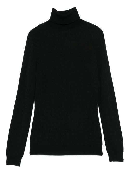 Wool Blend Turtle-Neck Sweater