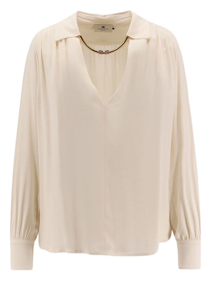 Elisabetta Franchi Shirts - Light and natural | 18458ebf6ca78efbe8b5ede91caa9d23f003a1e3