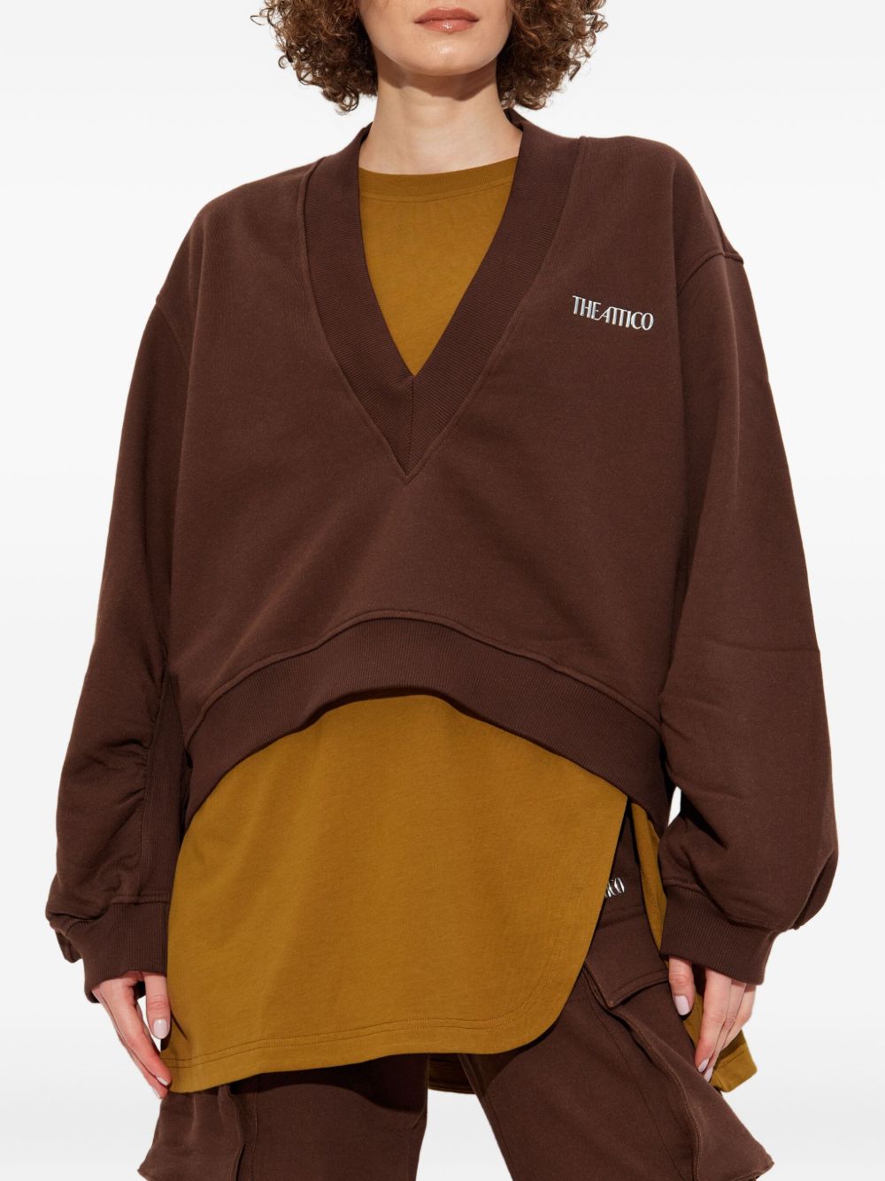 The Attico Sweaters - Brown | f19a1fa5138d3ec6ae6aeb33f2a9456f81ac6040