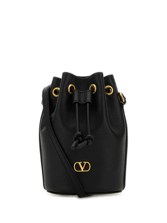 Vlogo Signature Mini Leather Bucket Bag
