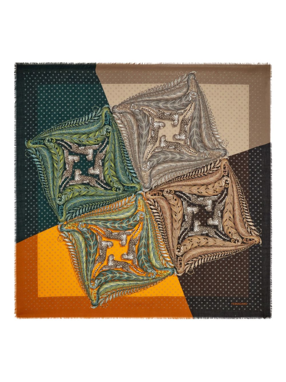 Ferragamo Scarfs - Blue and green | ace3b72f54a5819a26f32574a785cbaa73b6ce65