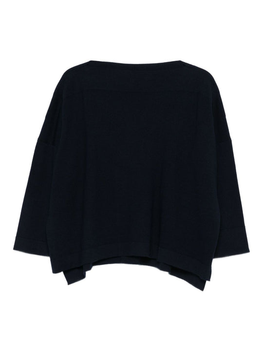 Wool Boat-Neck Sweater