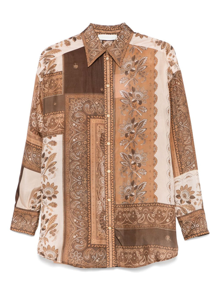 Zimmermann Shirts - Brown | 3a04c74919d5c291e013400482e7b04387d7027c