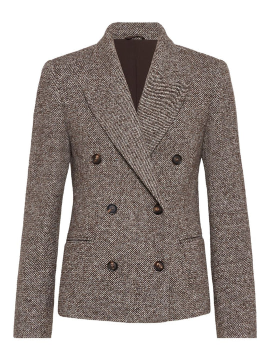 Melange Wool Jacket With Shiny Details