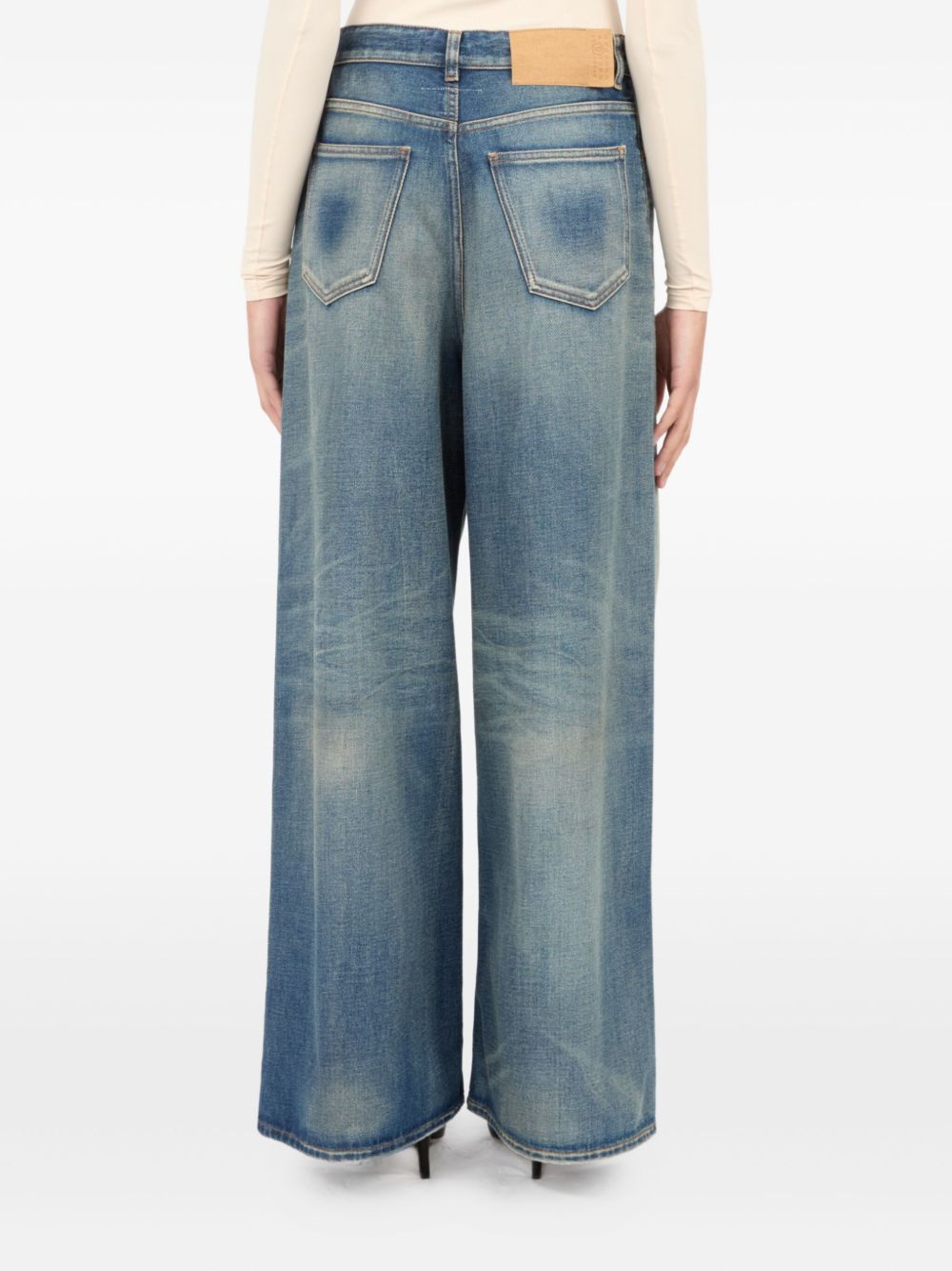 Mm6 Maison Margiela Jeans - Blue and green | a8504fc891e2535a1047e87cf9723d56b30bd889