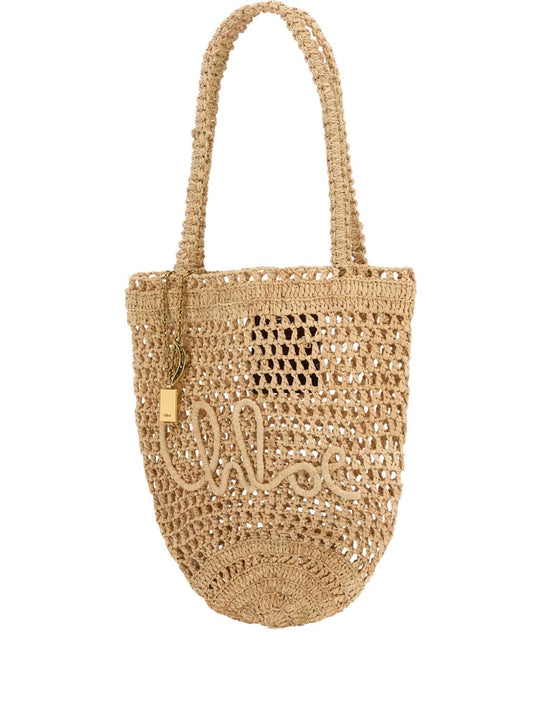 Summer Banana Small Rafia Tote