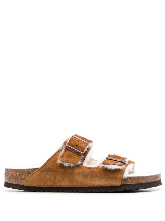 Arizona Shearling Suede Sandals