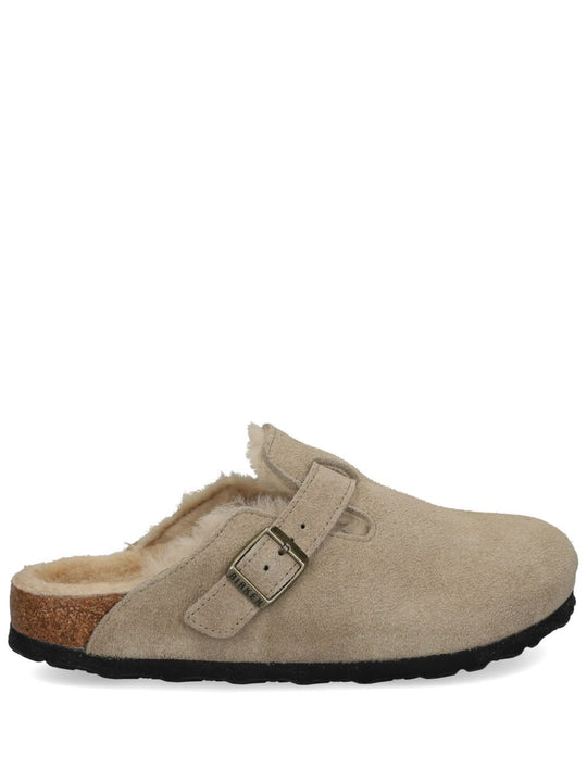 Boston Shearling Suede Slippers