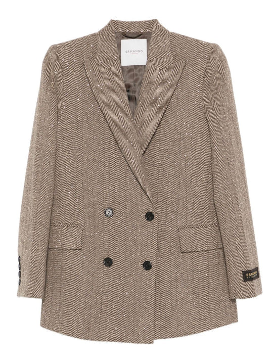 Sequined Double-Breasted Jacket