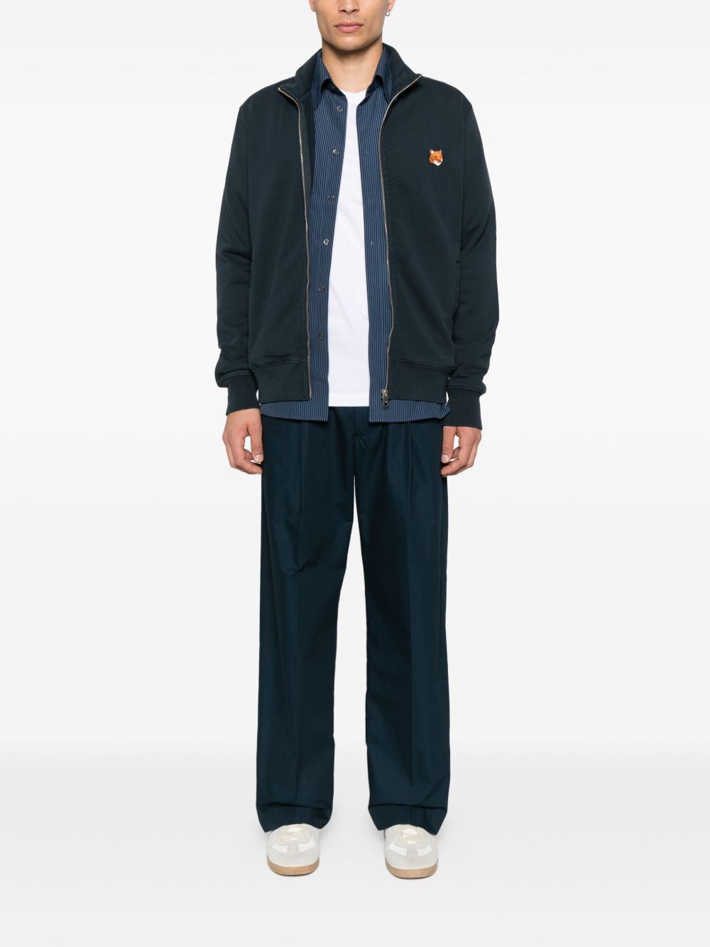 Maison Kitsune' Sweaters - Blue and green | 5a4b9304502717d83ee6a49e721cf3b5e5f49b38