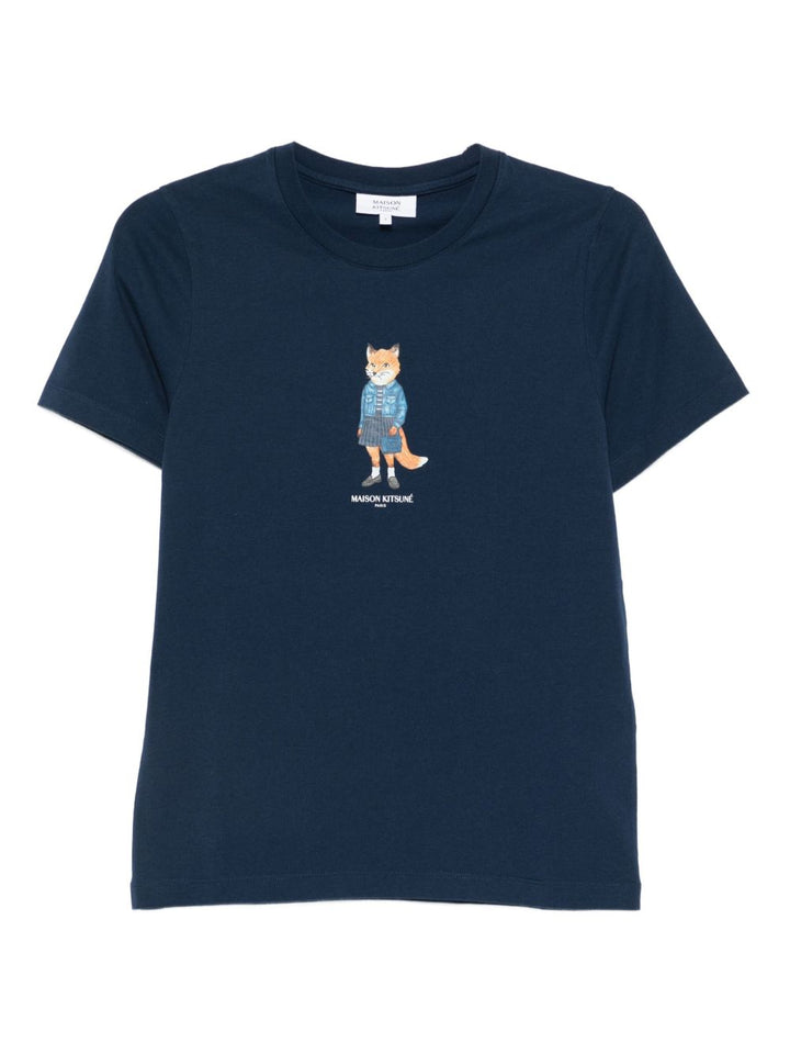 Maison Kitsune' T-shirts and Polos - Blue and green | c4ee319c99f1849335b9c07424480b037e10ad09