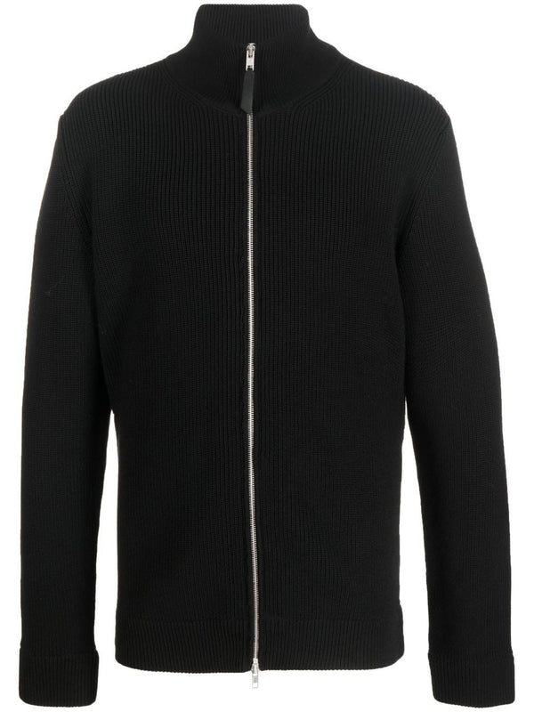 Wool Blend Zipped Cardigan