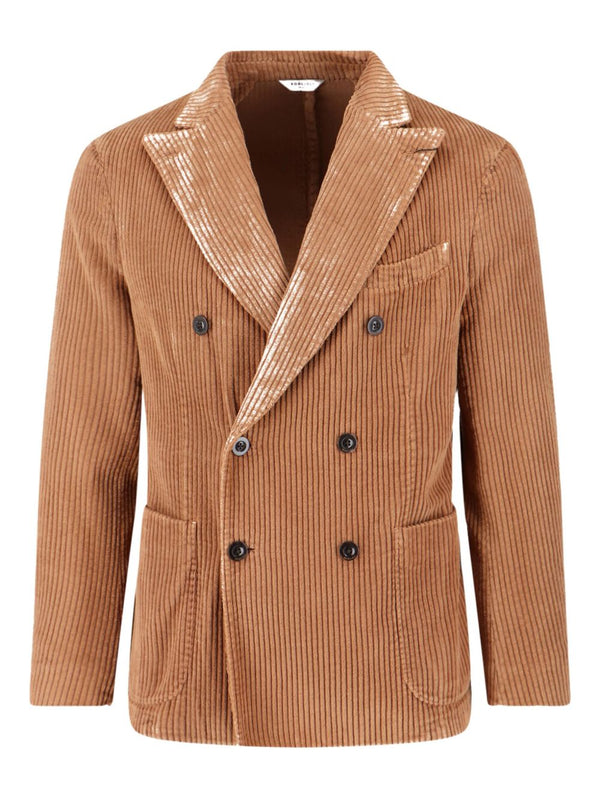 Velvet Double-Breasted Jacket