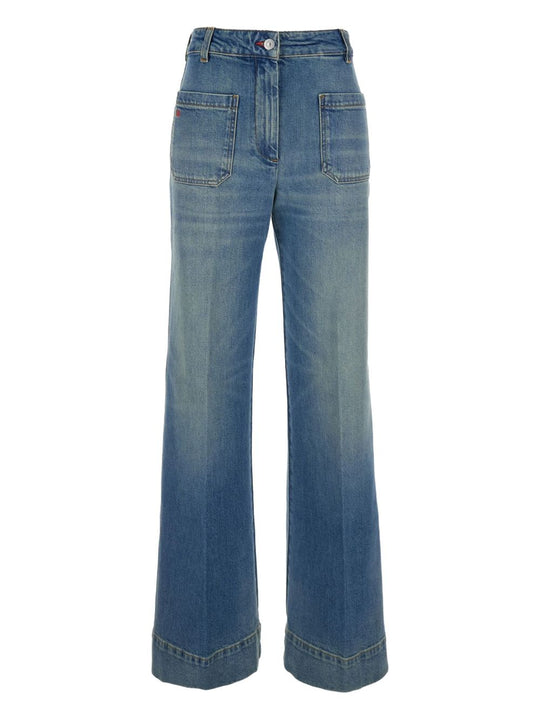 Flared Leg Denim Jeans