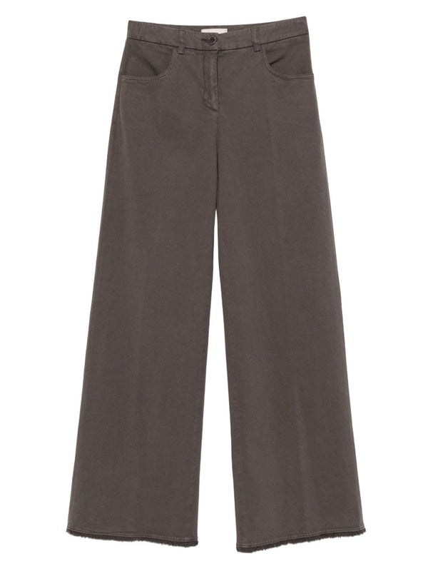 Cotton Wide-Leg Trousers