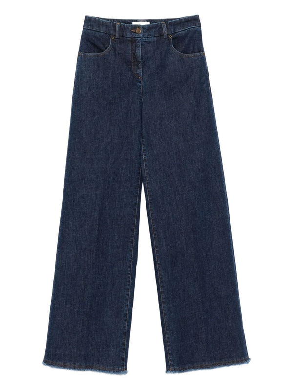 Cotton Wide-Leg Trousers