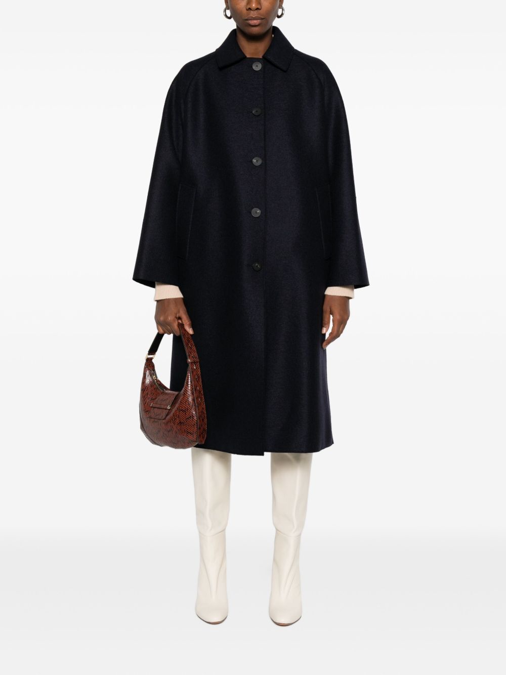 Harris Wharf London Coats - Blue and green | 50c241f06e540780b8c656f13968273178dfe6fd