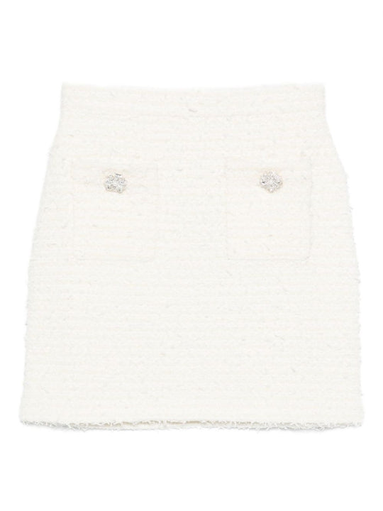 Crystal Embellished Mini Skirt