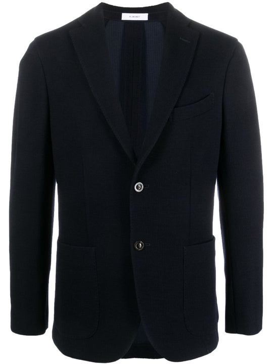 Wool Blend Single-Breasted Jacket