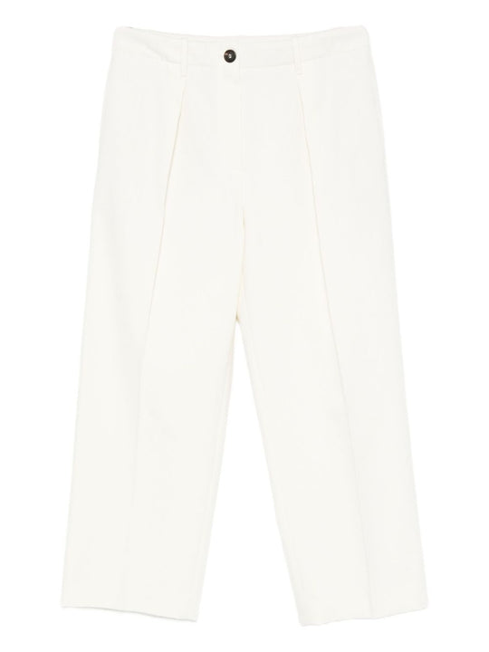 Cropped Cotton Trousers