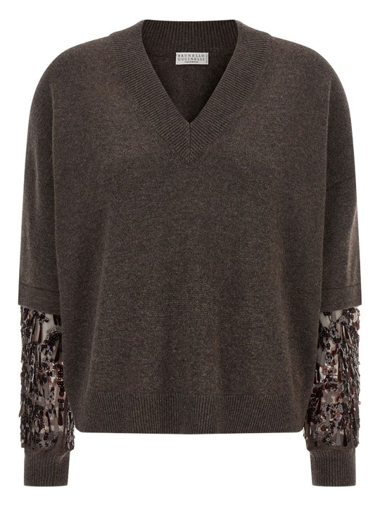 Cashmere V-Necked Sweater