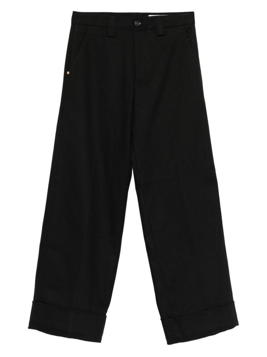 Cotton Flared Trousers
